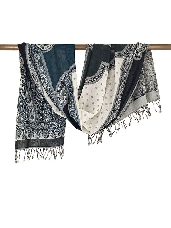 Handgemaakte 100% wollen sjaal uit India