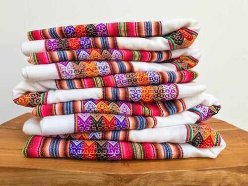 Witte Peruaanse deken